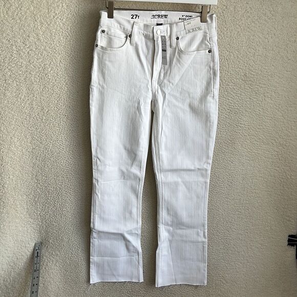 J Crew 9 Inch Billie Bootcut‎ Womens Size 27 Tall White - Picture 2 of 10